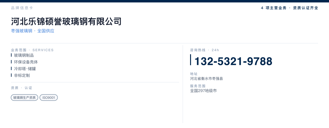 河北乐锦硕誉玻璃钢有限公司 品牌名片